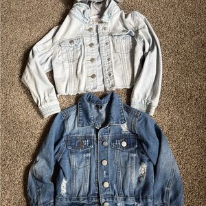 Cat & Jack Girls' Light Wash and Dark Blue Denim Jacket Set